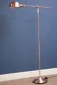 Copper finish adjustable floor lamp (This item is PAT tested - 5 day warranty from date of sale)