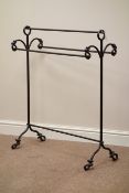 Bent wrought metal towel rail, W67cm Condition Report <a href='//www.