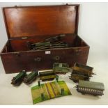 Hornby O gauge tin plate 'type 20' train set including two engines, various rolling stock, carriage,