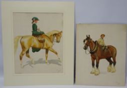 'Her Ladyship' and 'The Yokel', two early 20th century chromolithographs after Cecil Aldin 38.