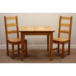 Square oak dining table (86cm x 86cm, H77cm),