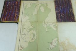 Railway Clearing House Official Railway Map of England & Wales, linen backed, cloth gilt bound,