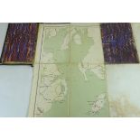 Railway Clearing House Official Railway Map of England & Wales, linen backed, cloth gilt bound,