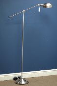 Silvered finish adjustable floor lamp (This item is PAT tested - 5 day warranty from date of