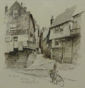 'Tin Ghaut Whitby', pen and ink drawing signed by Frank Patterson (British 1871-1952), 22.