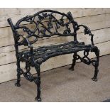 Victorian cast iron tree branch garden bench,