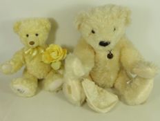 Large Dean's collectors club limited edition mohair teddy bear 'Dorothy' 7/100 H49cm and a Robin