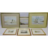 'Wherries Ahoy' and 'April Morning', two 20th century watercolour signed by Edward Fuller,