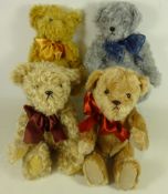 Three modern jointed mohair teddy bears and one other teddy bear in one box (4) Condition