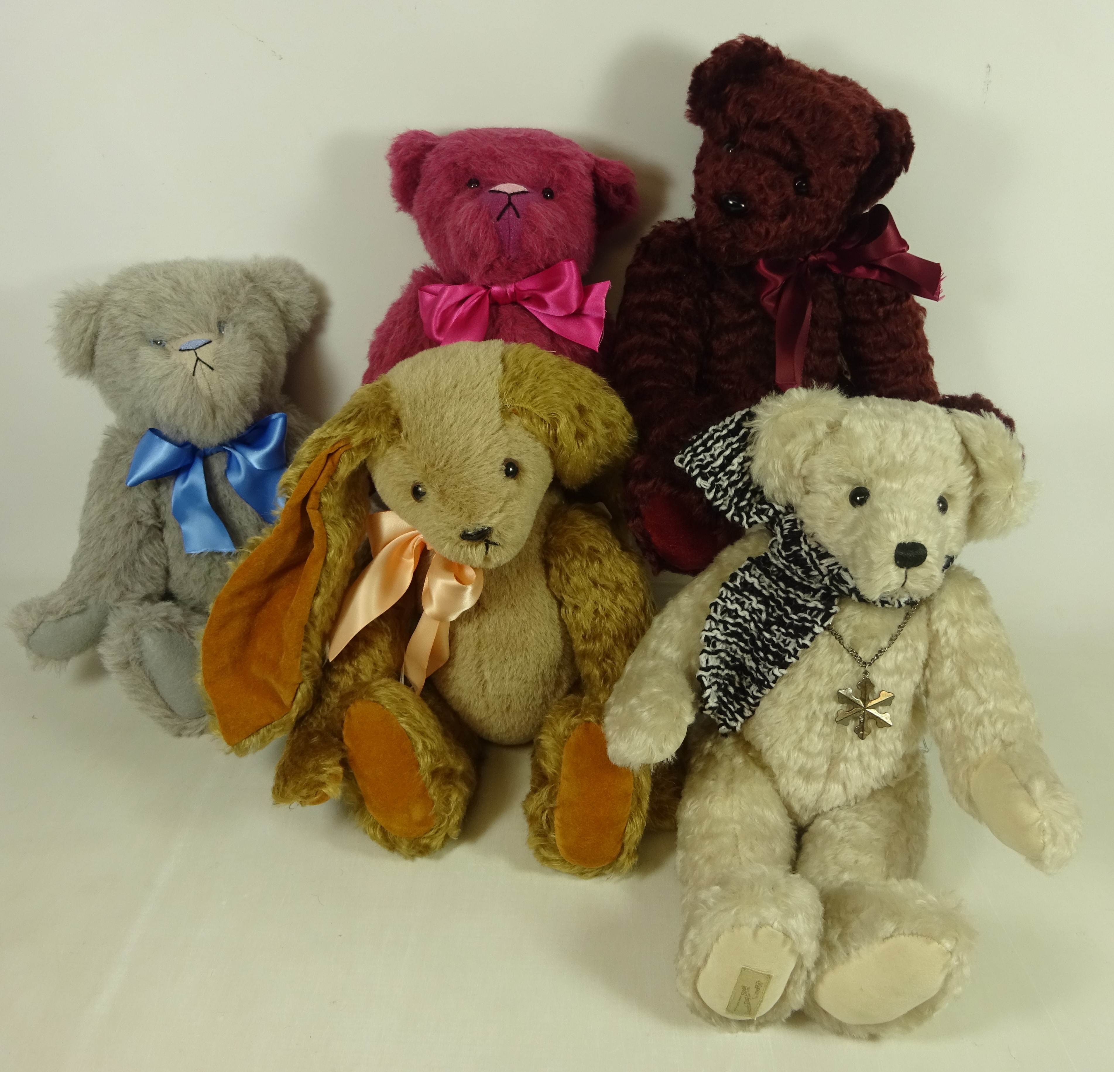 Dean's Rag Book limited edition jointed teddy bear, two other jointed teddy bears,