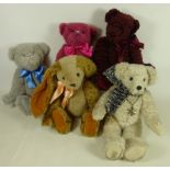 Dean's Rag Book limited edition jointed teddy bear, two other jointed teddy bears,