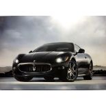 Maserati, contemporary monochrome canvas print 97cm x 139.