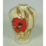 Moorcroft 'Harvest Poppy' pattern vase, 2009, H11.