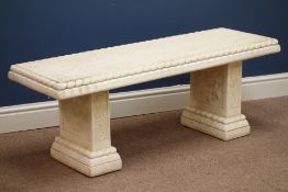 Composite stone three piece garden bench,