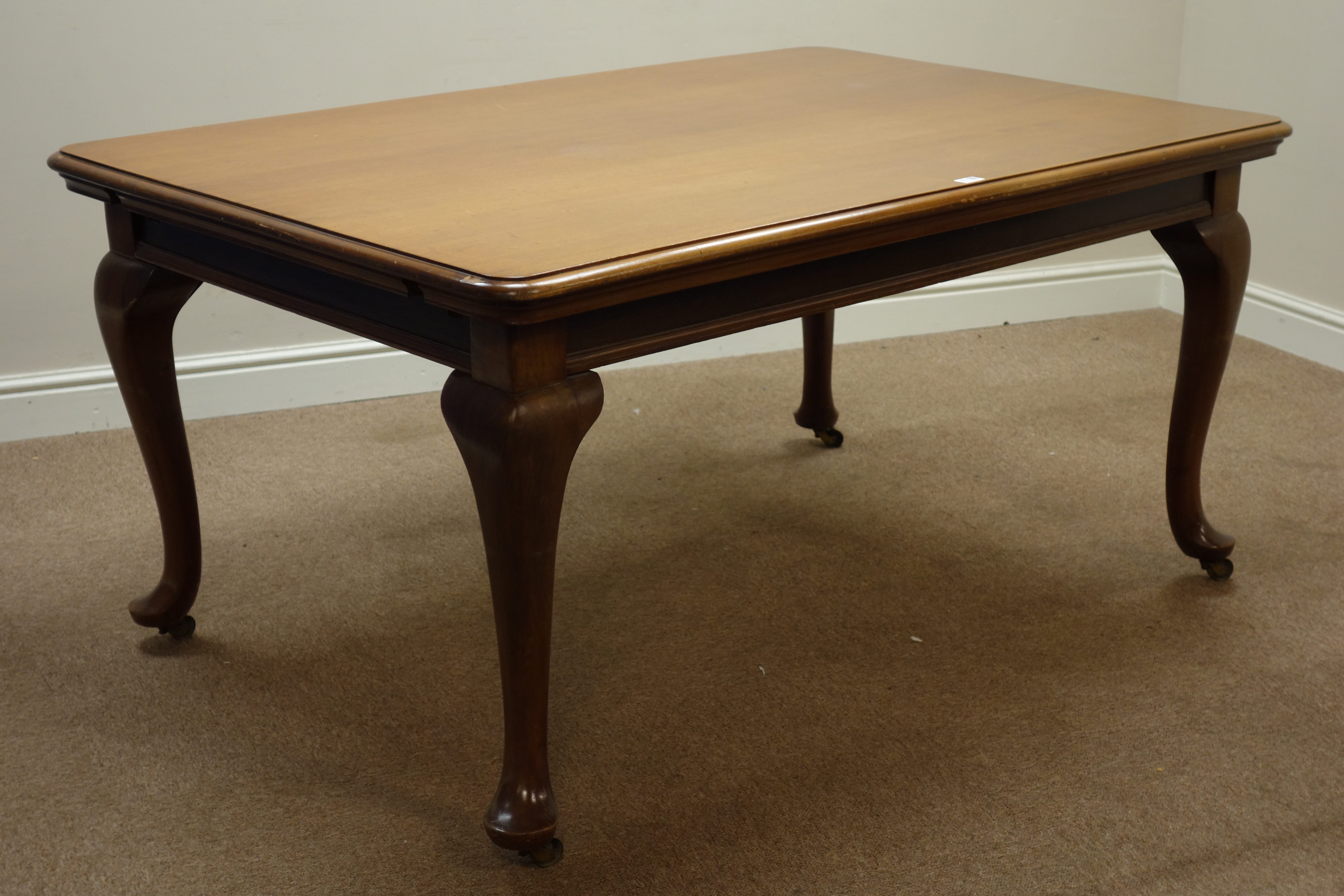 Early 20th century rectangular mahogany dining table, 153cm x 99cm,