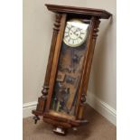 Late 19th century walnut Vienna wall clock - for parts/spates Condition Report