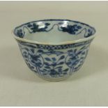 18th Century Chinese blue and white tea bowl, D6.