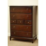 Stag minstrel seven drawer chest, W82cm, H112cm,