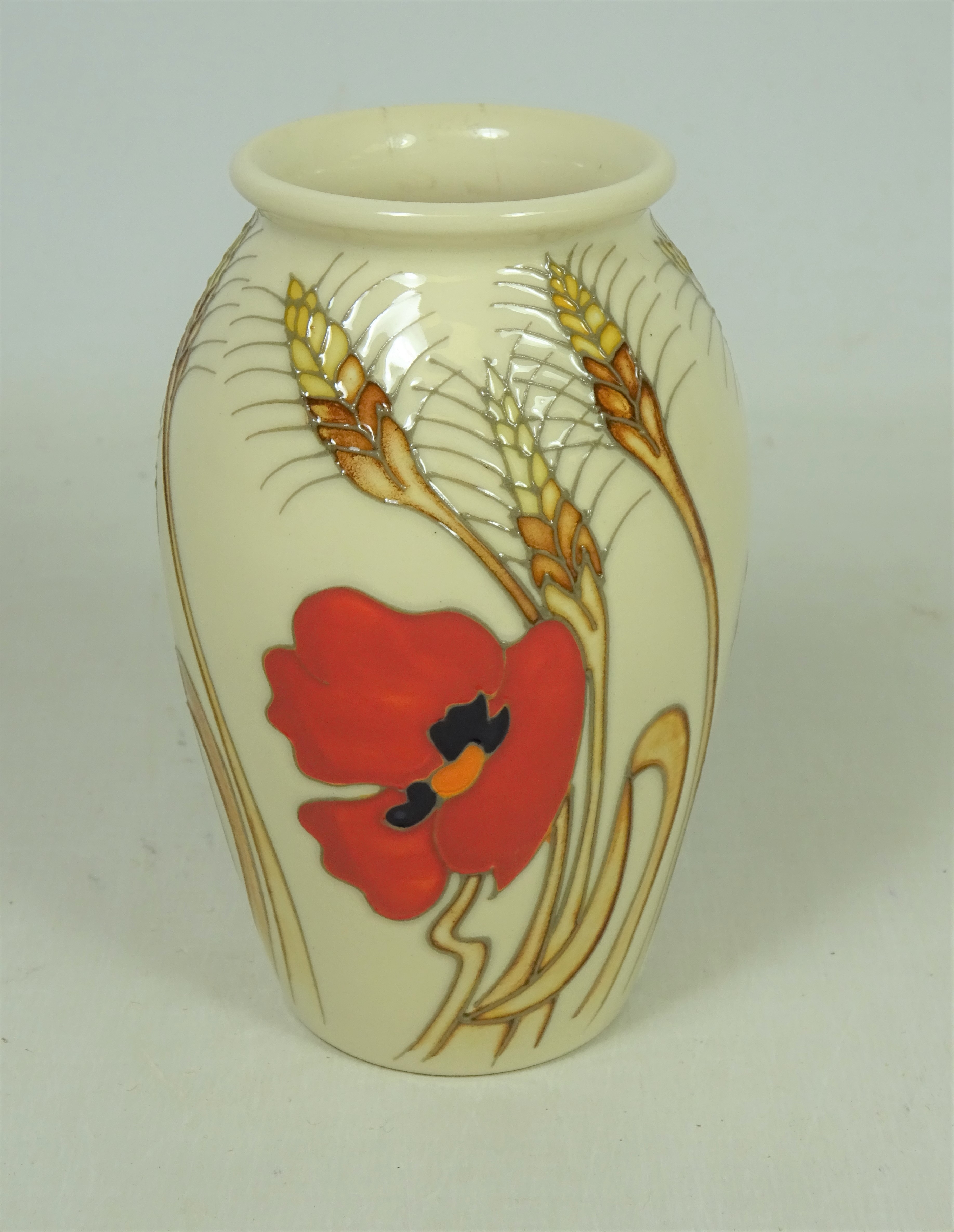 Moorcroft 'Harvest Poppy' pattern vase, 2009 H13.