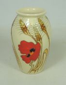 Moorcroft 'Harvest Poppy' pattern vase, 2009 H13.