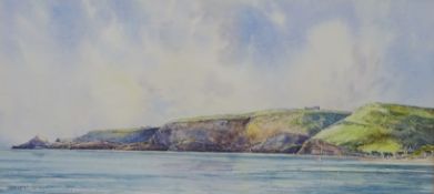 'Runswick Bay, watercolour signed and dated '96 by John Freeman (British 1942-),