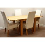 Solid oak extending dining table (H78cm, 90cm x 90cm - 180cm (extended)),