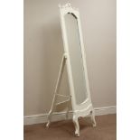 Cream finish cheval dressing mirror, H162cm Condition Report <a href='//www.