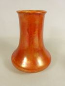 Ruskin Orange lustre vase,
