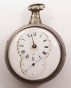 George III silver pair cased pocket watch London 1810 Condition Report <a