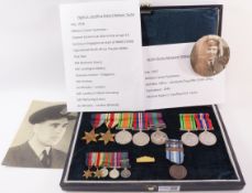 Medals - Group of five RAF WWII medals with matching miniatures inc.