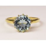 Sky blue topaz gold-plated ring stamped 925 Condition Report <a href='//www.
