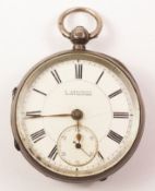 Silver pocket watch by G Arronson Manchester no 46583 case Chester 1902 Condition Report
