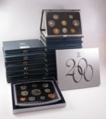 Coins - Set of 18 UK Proof coinage sets 1983-2000 with certificates Condition Report