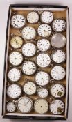 Collection of hallmarked silver pocket watches and others (no glasses) Condition Report