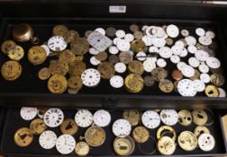 Sample case containing pocket watch dials,