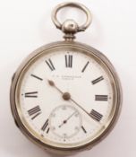 Silver pocket watch by T E Richardson Goole no 37760 case London 1885 Condition Report
