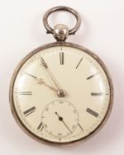 Silver pocket watch by R T Rimmer Childwall, no 1378,