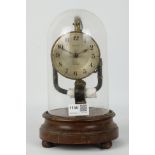 Early 20th century 'Pinchin Johnson' Bulle electric 800 day clock, under dome,