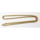 Gold rope twist necklace hallmarked 9ct approx 5gm Condition Report <a