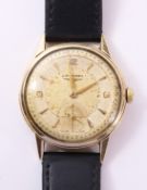 Gentleman's 1950's Longines 9ct gold wristwatch cased Condition Report <a