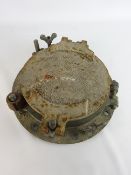 Cast iron twin lug port hole unit, with inner cover,