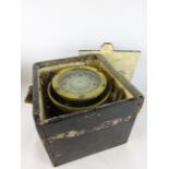 Sestrel brass cased Compass, dial marked 1939, B/T C. Olsen, Grimsby No.