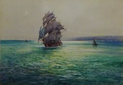 'The Silvery Way' - Sailing Ship off the Coast,