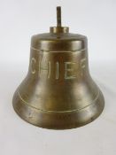 Ships bronze bell cast 'CHIEF' with clapper,