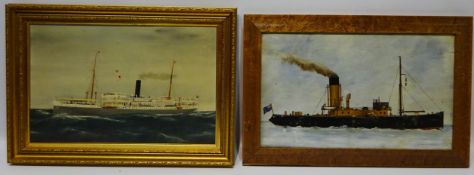 'Rambler' and 'Wilis' - Steam Ship Portraits, two 20th century oil's unsigned 27cm x 45cm (2).