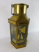 Early 20th century brass ships lantern, stamped Bulpitt 1914,
