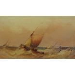 Fishing Boats and Wrecked Sailing Vessel,