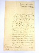Admiralty Letter - signed by Vice-Admiral James Richard Dacres to V A Sir John Thomas Duckworth