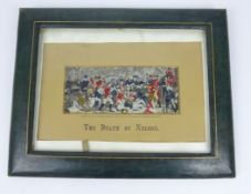 Victorian Stevengraph 'The Death of Nelson', titled on mount,