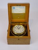 Small two day marine chronometer, the 3" white dial signed Chronometre Zenith,